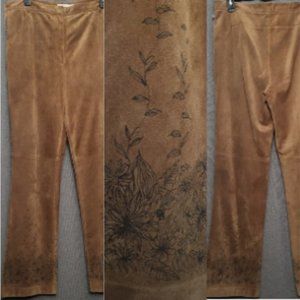 Genuine Leather High rise pants Size 12 Brown sustainable affordable fashion